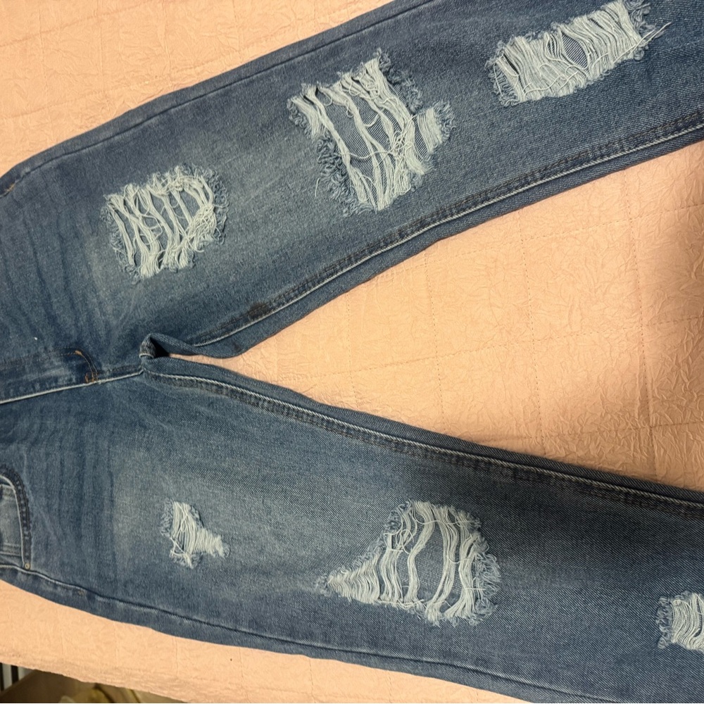 Urban Planet Blue Distressed Boyfriend Jeans